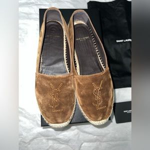 Saint Laurent YSL Suede Camel Espadrilles  EU 38   US 7.5